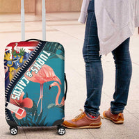 Turks and Caicos Islands Flamingo Luggage Cover Zipper Stylized