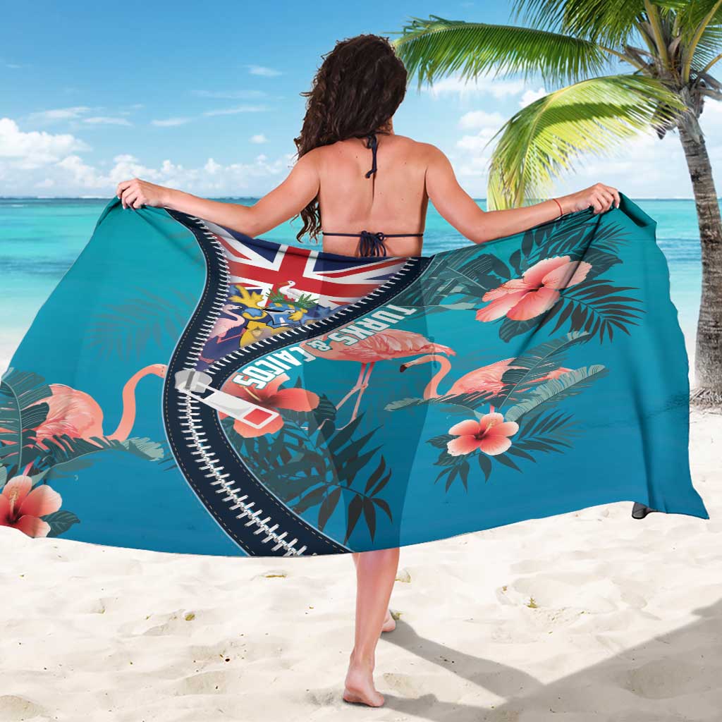 Turks and Caicos Islands Flamingo Sarong Zipper Stylized