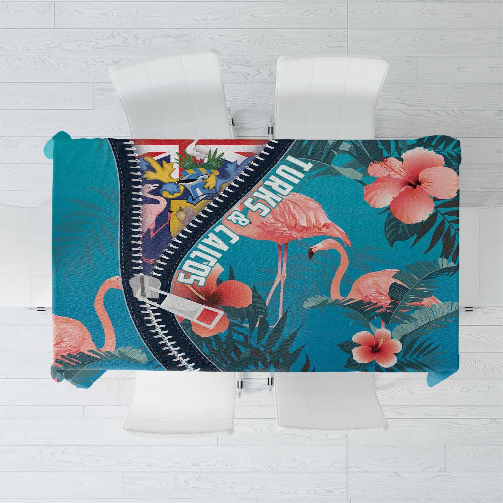 Turks and Caicos Islands Flamingo Tablecloth Zipper Stylized