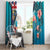 Turks and Caicos Islands Flamingo Window Curtain Zipper Stylized