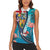 Turks and Caicos Islands Flamingo Women Sleeveless Polo Shirt Zipper Stylized