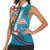 Turks and Caicos Islands Flamingo Women Sleeveless Polo Shirt Zipper Stylized