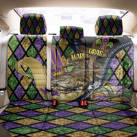 Mardi Gras Alligator Back Car Seat Cover Colorful Zipper Stylized