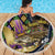 Mardi Gras Alligator Beach Blanket Colorful Zipper Stylized