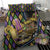 Mardi Gras Alligator Bedding Set Colorful Zipper Stylized