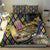 Mardi Gras Alligator Bedding Set Colorful Zipper Stylized