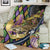 Mardi Gras Alligator Blanket Colorful Zipper Stylized