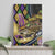 Mardi Gras Alligator Canvas Wall Art Colorful Zipper Stylized