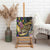 Mardi Gras Alligator Canvas Wall Art Colorful Zipper Stylized