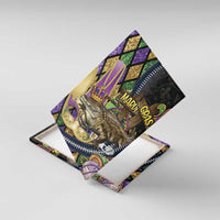 Mardi Gras Alligator Canvas Wall Art Colorful Zipper Stylized