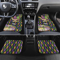Mardi Gras Alligator Car Mats Colorful Zipper Stylized