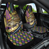 Mardi Gras Alligator Car Seat Cover Colorful Zipper Stylized
