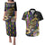 Personalized Mardi Gras Alligator Couples Matching Puletasi and Hawaiian Shirt Colorful Zipper Stylized