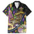 Personalized Mardi Gras Alligator Family Matching Mermaid Dress and Hawaiian Shirt Colorful Zipper Stylized