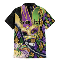 Personalized Mardi Gras Alligator Family Matching Mermaid Dress and Hawaiian Shirt Colorful Zipper Stylized