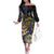 Personalized Mardi Gras Alligator Family Matching Off The Shoulder Long Sleeve Dress and Hawaiian Shirt Colorful Zipper Stylized
