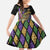 Personalized Mardi Gras Alligator Family Matching Off Shoulder Maxi Dress and Hawaiian Shirt Colorful Zipper Stylized
