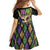 Personalized Mardi Gras Alligator Family Matching Off Shoulder Maxi Dress and Hawaiian Shirt Colorful Zipper Stylized