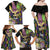 Personalized Mardi Gras Alligator Family Matching Off Shoulder Maxi Dress and Hawaiian Shirt Colorful Zipper Stylized