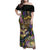Personalized Mardi Gras Alligator Family Matching Off Shoulder Maxi Dress and Hawaiian Shirt Colorful Zipper Stylized