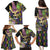 Personalized Mardi Gras Alligator Family Matching Puletasi and Hawaiian Shirt Colorful Zipper Stylized