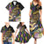 Personalized Mardi Gras Alligator Family Matching Summer Maxi Dress and Hawaiian Shirt Colorful Zipper Stylized