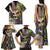 Personalized Mardi Gras Alligator Family Matching Tank Maxi Dress and Hawaiian Shirt Colorful Zipper Stylized