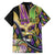 Personalized Mardi Gras Alligator Family Matching Tank Maxi Dress and Hawaiian Shirt Colorful Zipper Stylized