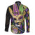 Personalized Mardi Gras Alligator Family Matching Tank Maxi Dress and Hawaiian Shirt Colorful Zipper Stylized
