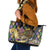 Mardi Gras Alligator Leather Tote Bag Colorful Zipper Stylized