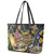 Mardi Gras Alligator Leather Tote Bag Colorful Zipper Stylized