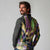Personalized Mardi Gras Alligator Long Sleeve Polo Shirt Colorful Zipper Stylized