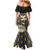 Personalized Mardi Gras Alligator Mermaid Dress Colorful Zipper Stylized