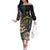 Personalized Mardi Gras Alligator Off The Shoulder Long Sleeve Dress Colorful Zipper Stylized
