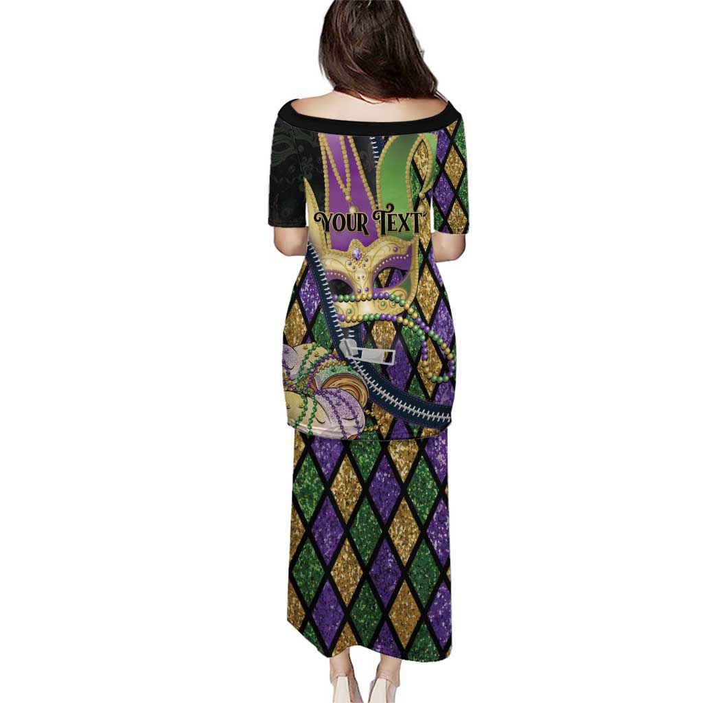 Personalized Mardi Gras Alligator Puletasi Colorful Zipper Stylized