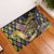 Mardi Gras Alligator Rubber Doormat Colorful Zipper Stylized