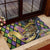 Mardi Gras Alligator Rubber Doormat Colorful Zipper Stylized