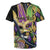 Personalized Mardi Gras Alligator Rugby Jersey Colorful Zipper Stylized