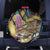 Mardi Gras Alligator Spare Tire Cover Colorful Zipper Stylized