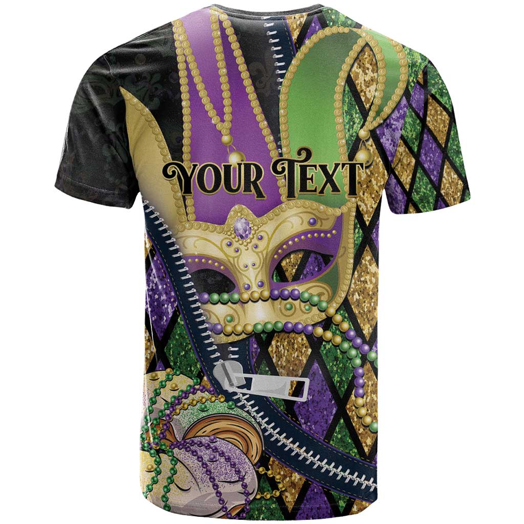 Personalized Mardi Gras Alligator T Shirt Colorful Zipper Stylized