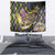 Mardi Gras Alligator Tapestry Colorful Zipper Stylized