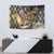 Mardi Gras Alligator Tapestry Colorful Zipper Stylized