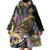 Personalized Mardi Gras Alligator Wearable Blanket Hoodie Colorful Zipper Stylized