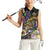 Personalized Mardi Gras Alligator Women Sleeveless Polo Shirt Colorful Zipper Stylized