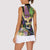 Personalized Mardi Gras Alligator Women Sleeveless Polo Shirt Colorful Zipper Stylized