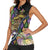 Personalized Mardi Gras Alligator Women Sleeveless Polo Shirt Colorful Zipper Stylized