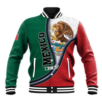 Personalized Mexico Flag Day Baseball Jacket Mexican Coat Of Arms Zipper Stylized
