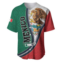 Personalized Mexico Flag Day Baseball Jersey Mexican Coat Of Arms Zipper Stylized