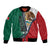 Personalized Mexico Flag Day Bomber Jacket Mexican Coat Of Arms Zipper Stylized
