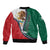 Personalized Mexico Flag Day Bomber Jacket Mexican Coat Of Arms Zipper Stylized